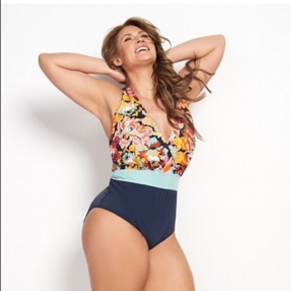 GILI halter floral swimsuit